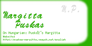 margitta puskas business card
